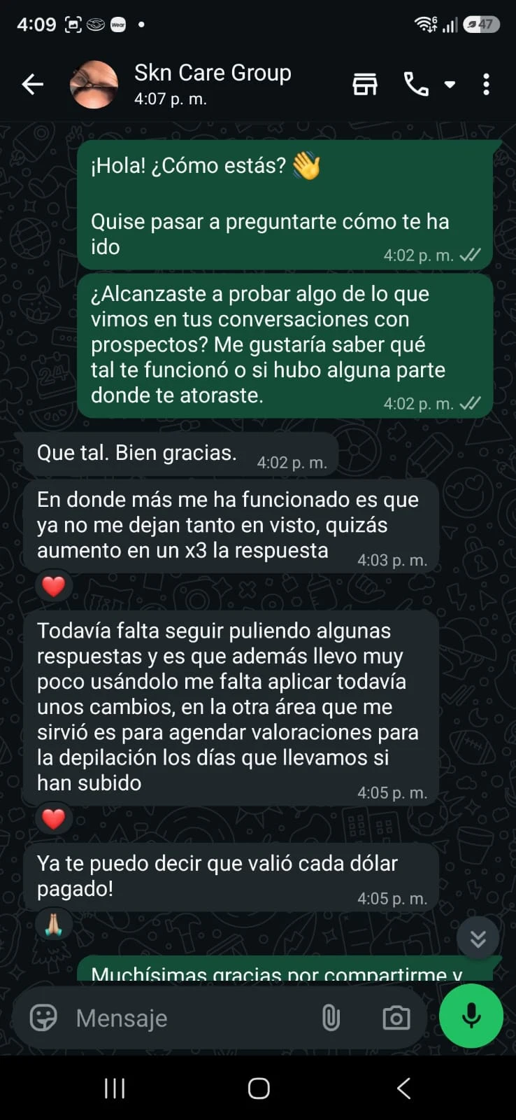 Testimonio de centro de depilación